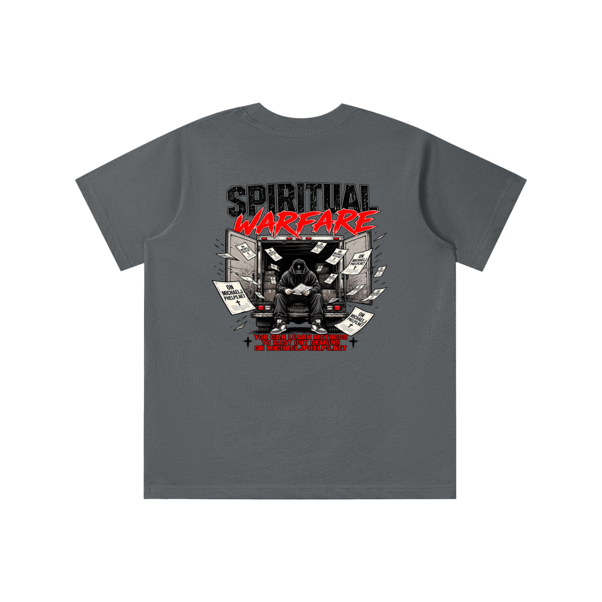 THE HOLY BIBLE THAT'S A GOOD BOOK SPIRITUAL WARFARE YOU CAN LEARN METHODS TO CAST OUT DEMONS ON MICHAELJPHELPS.NET youth T-shirt