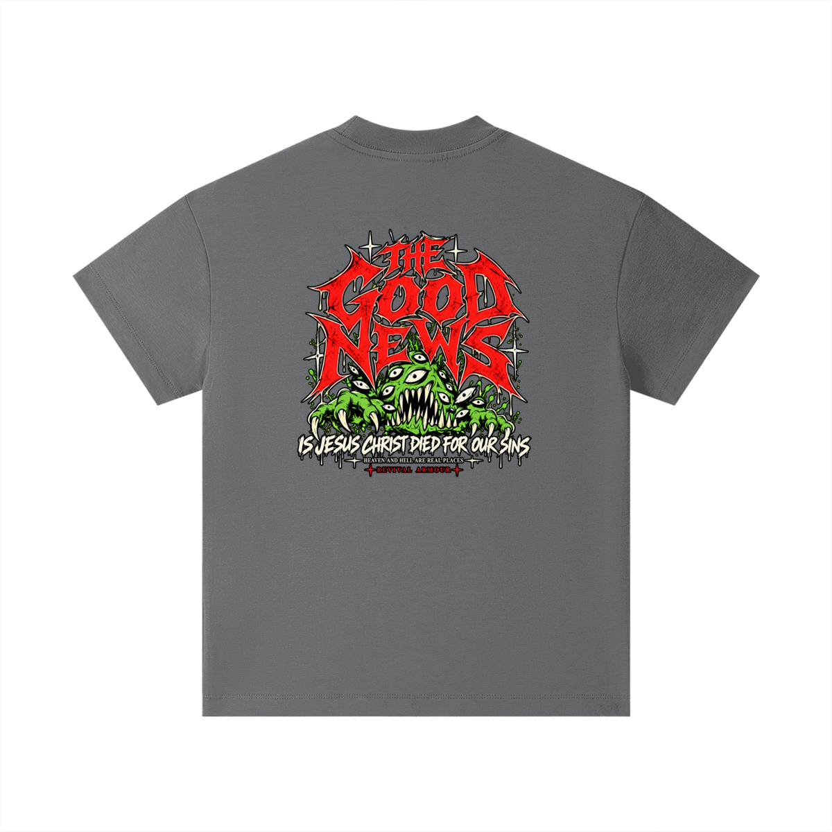 ACCORDING TO 1 CORINTHIANS 15:1-4 NLT THE GOOD NEWS IS JESUS CHRIST DIED FOR OUR SINS HEAVEN AND HELL ARE PLACES Kids T-Shirt