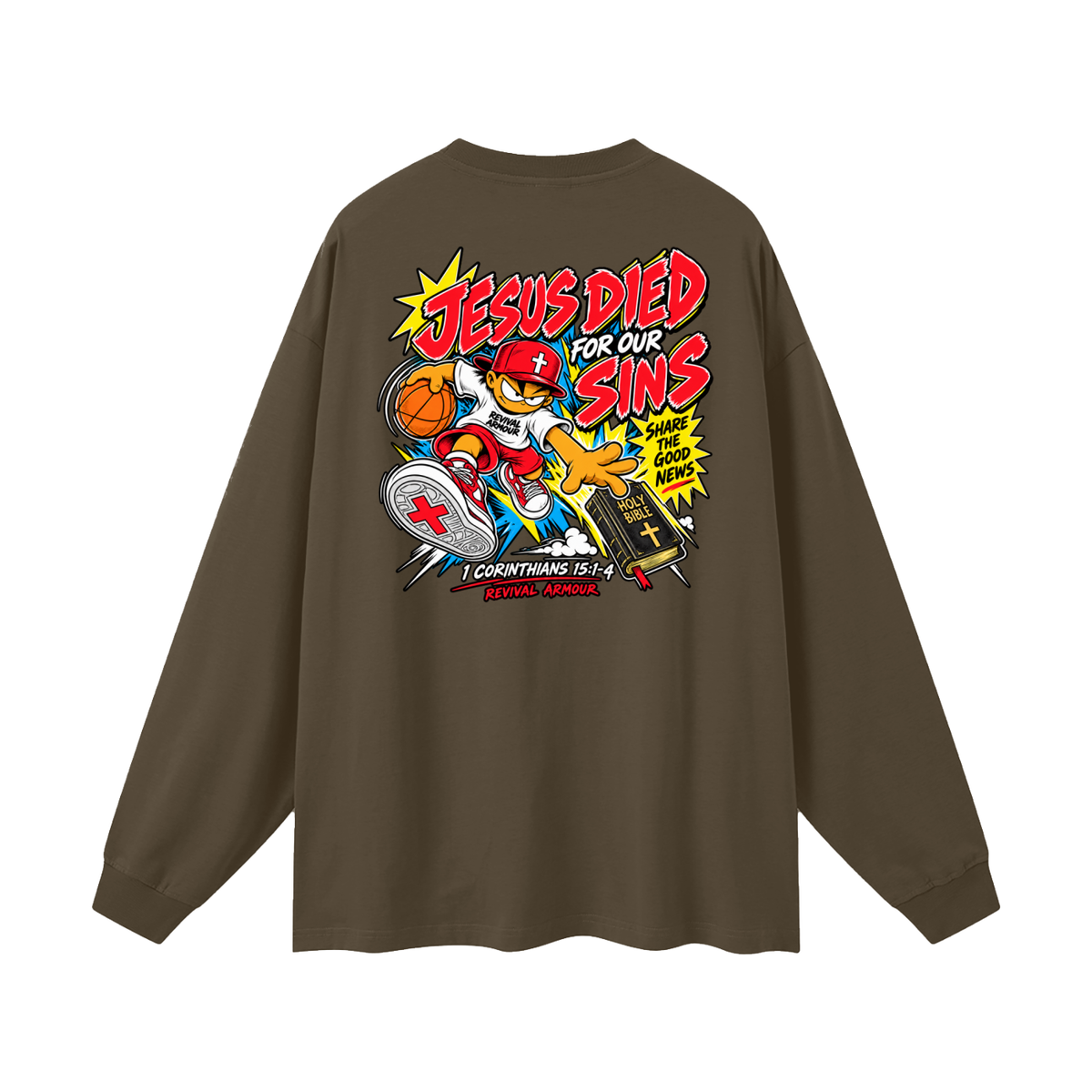 REVIVAL EST. 2026 ARMOUR JESUS DIED FOR OUR SINS Long Sleeve T-Shirt
