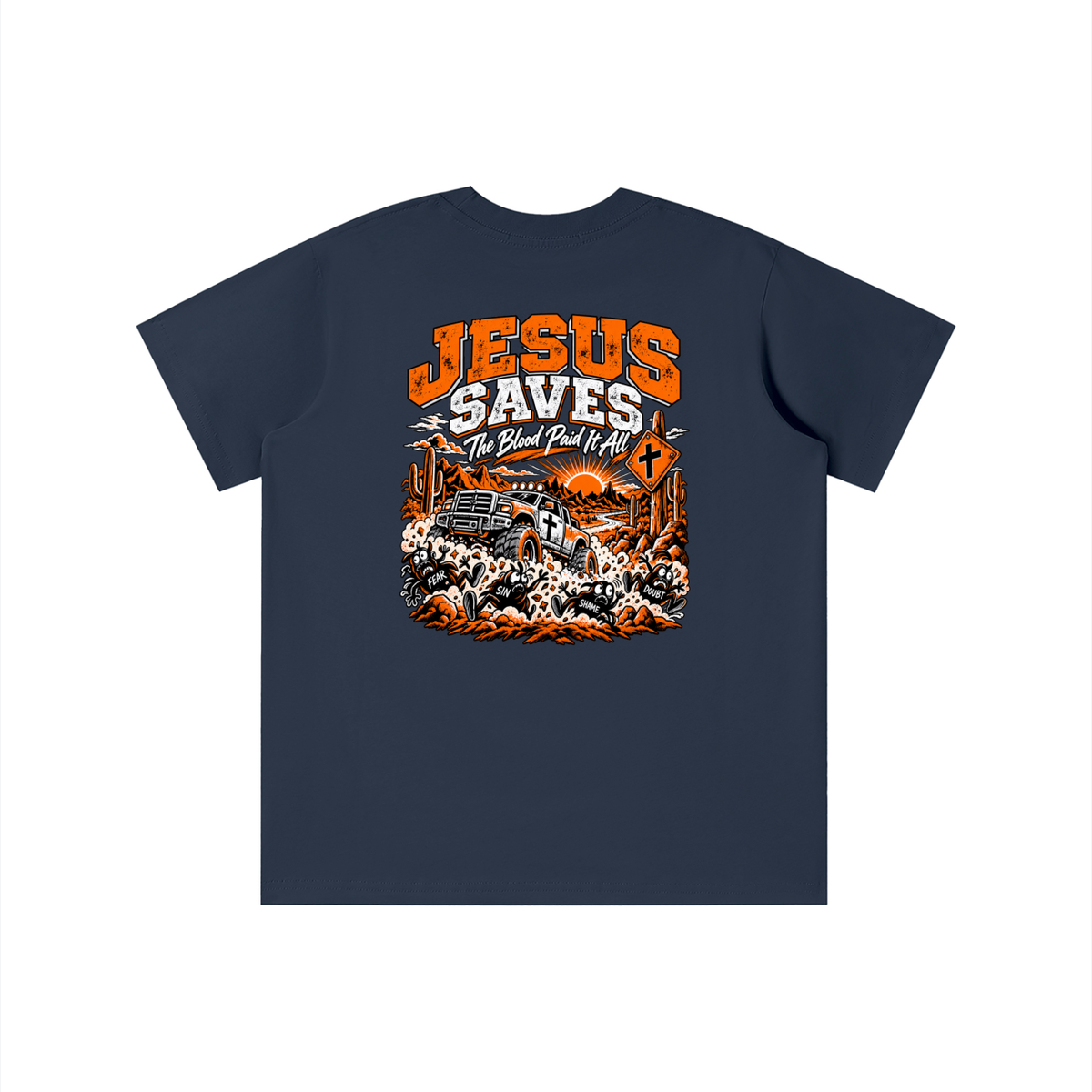 JESUS DIED FOR FOR OUR SINS THAT'S THE GOOD NEWS 1 CORTHIANS 15:1-4 JESUS SAVES THE BLOOD PAID IT ALL youth' T-shirt