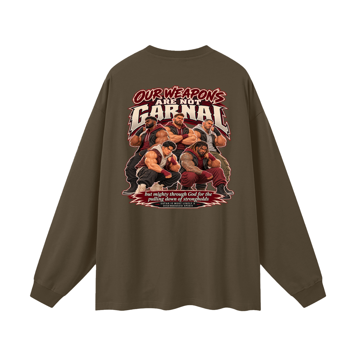 HUMANS ARE STUPID (Jeremiah 4:22) OUR WEAPONS ARE NOT CARNAL but mighty through God for the pulling down of strongholds SATAN IS MOST LIKELY A DISEMBODIED SPIRIT Long Sleeve T-Shirt