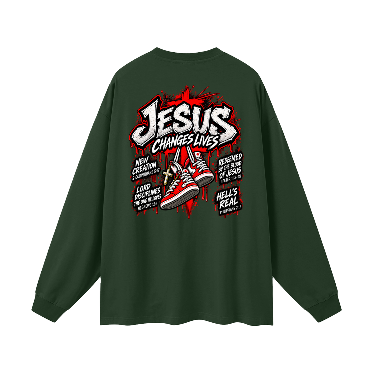 JESUS CHANGES LIVES Long Sleeve T-Shirt