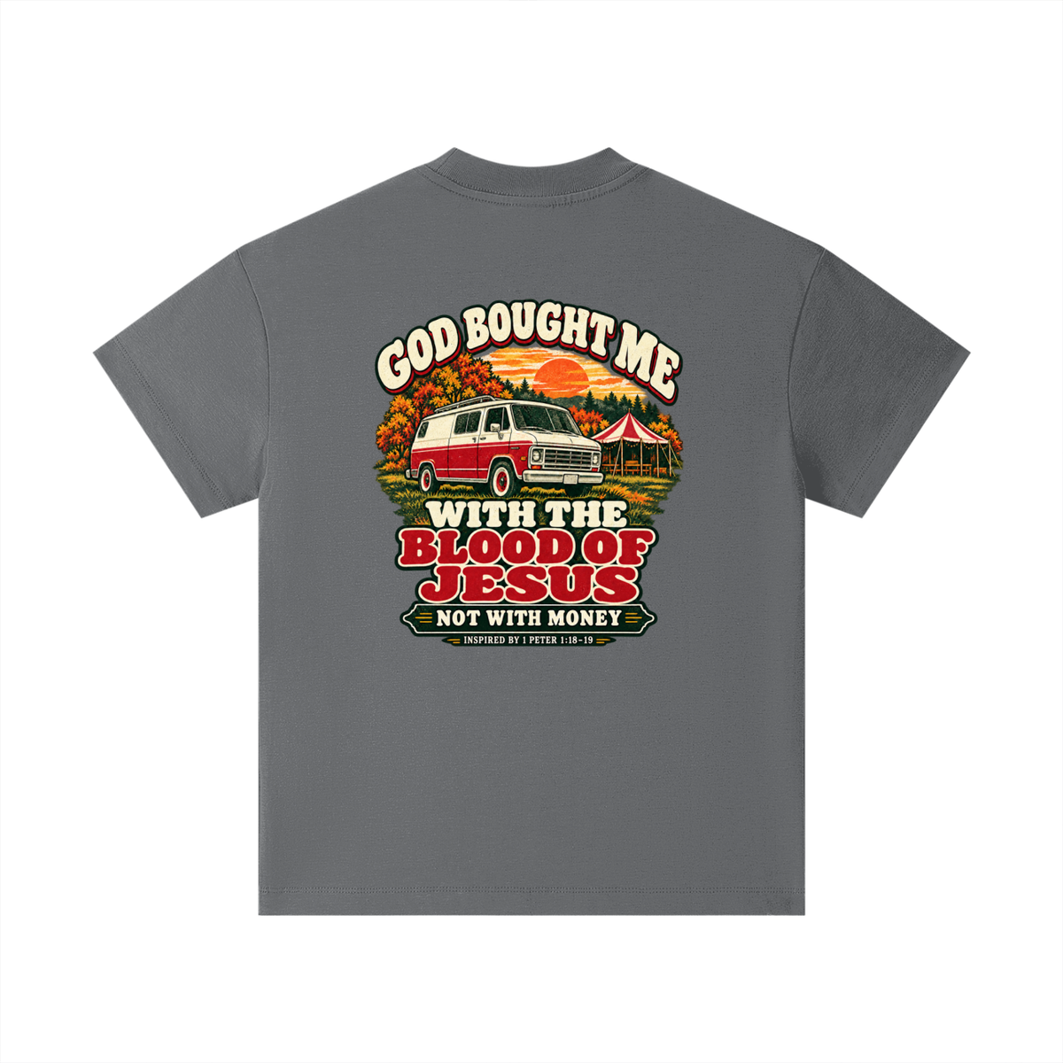 GOD BOUGHT ME WITH THE BLOOD OF JESUS NOT WITH MONEY - INSPIRED BY 1 PETER 1:18-19 - Kids T-Shirt