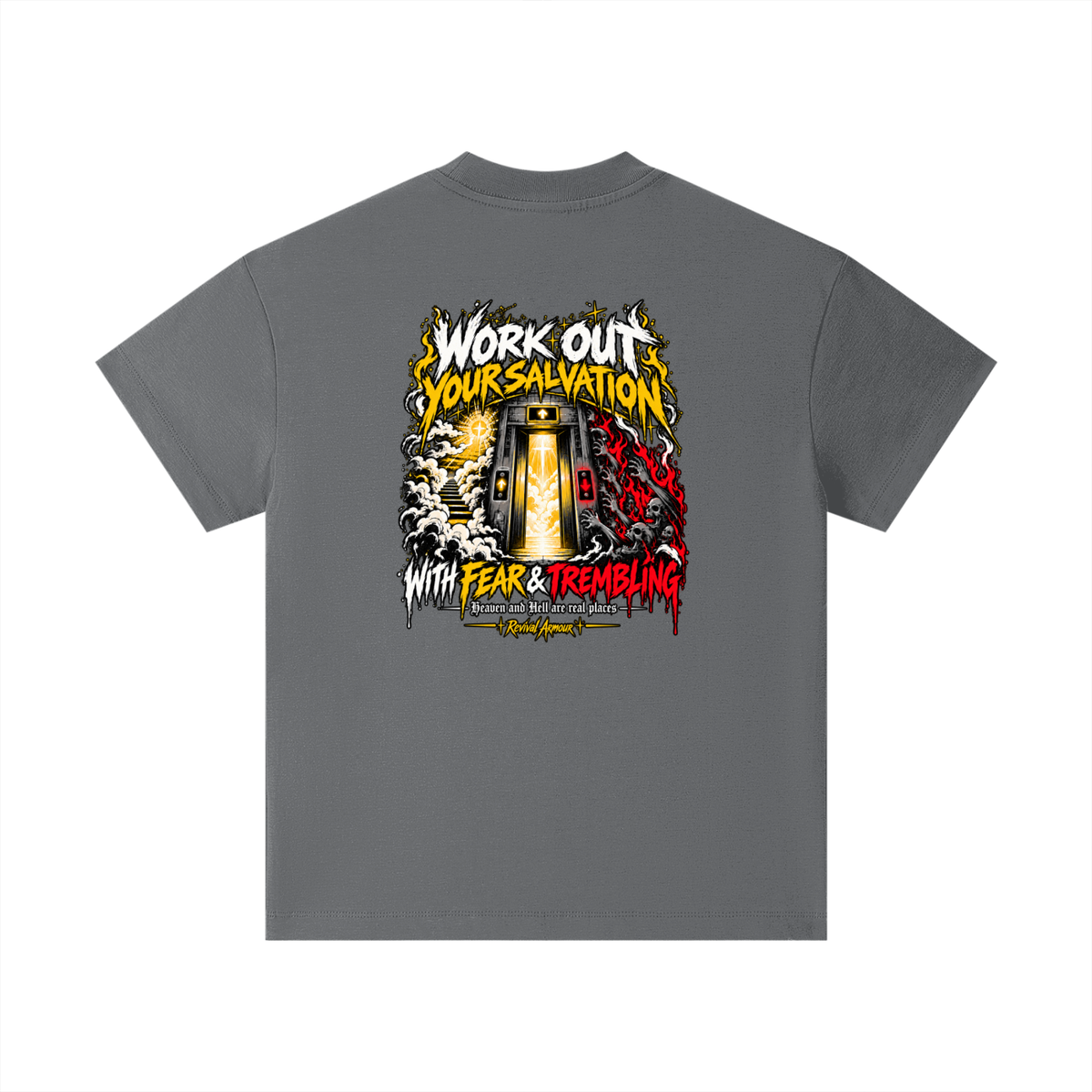 THE WAGE OF SIN IS DEATH WORKOUT YOUR SALVATION WITH FEAR & TREMBLING Kids T-Shirt