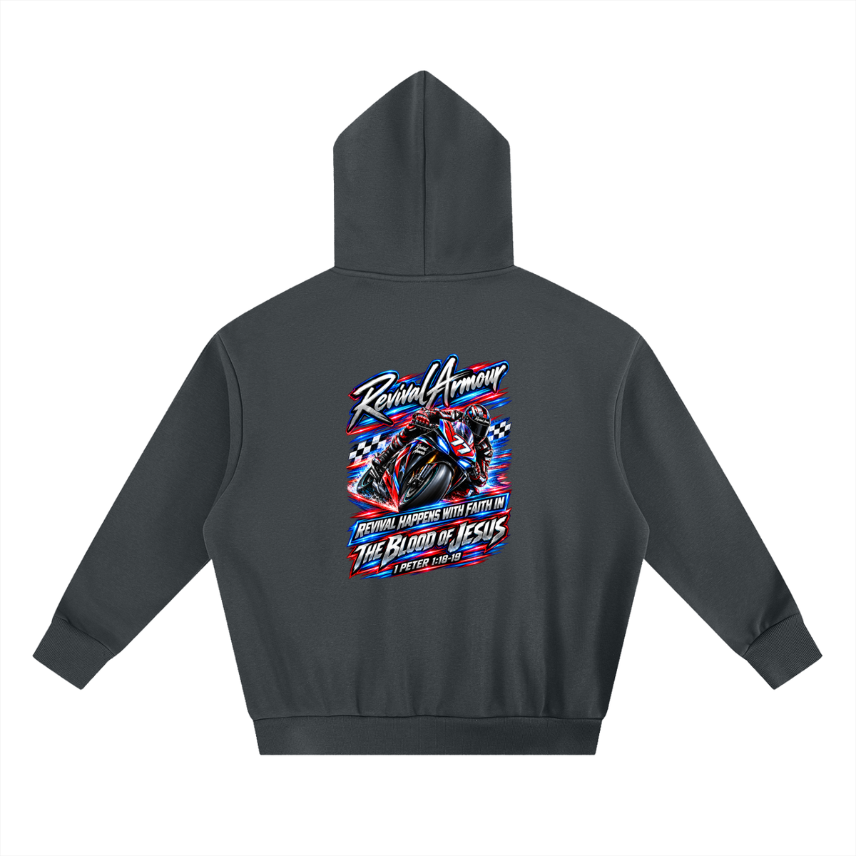 REVIVAL ARMOUR REVIVAL HAPPENS WITH FAITH IN THE BLOOD OF JESUS 1 PETER 1:18-19 Hoodie