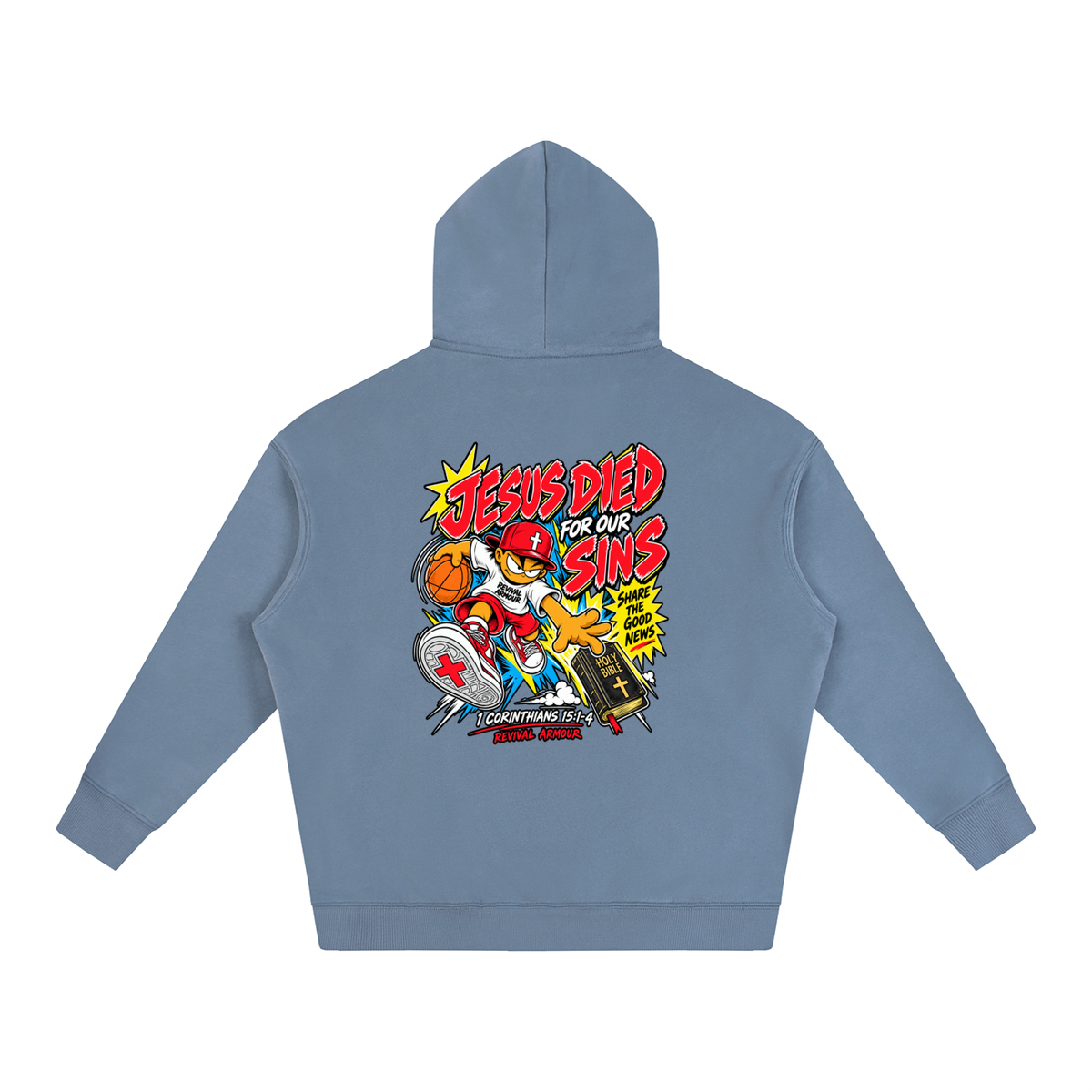 SUBMIT TO JESUS RESIST THE DEVIL AND HE WILL FLEE FROM YOU INSPIRED BY JAMES 4:7 JESUS DIED FOR OUR SINS SHARE THE GOOD NEWS HOLY BIBLE 1 CORTHIANS 15:1-4 REVIVAL ARMOUR Hoodie