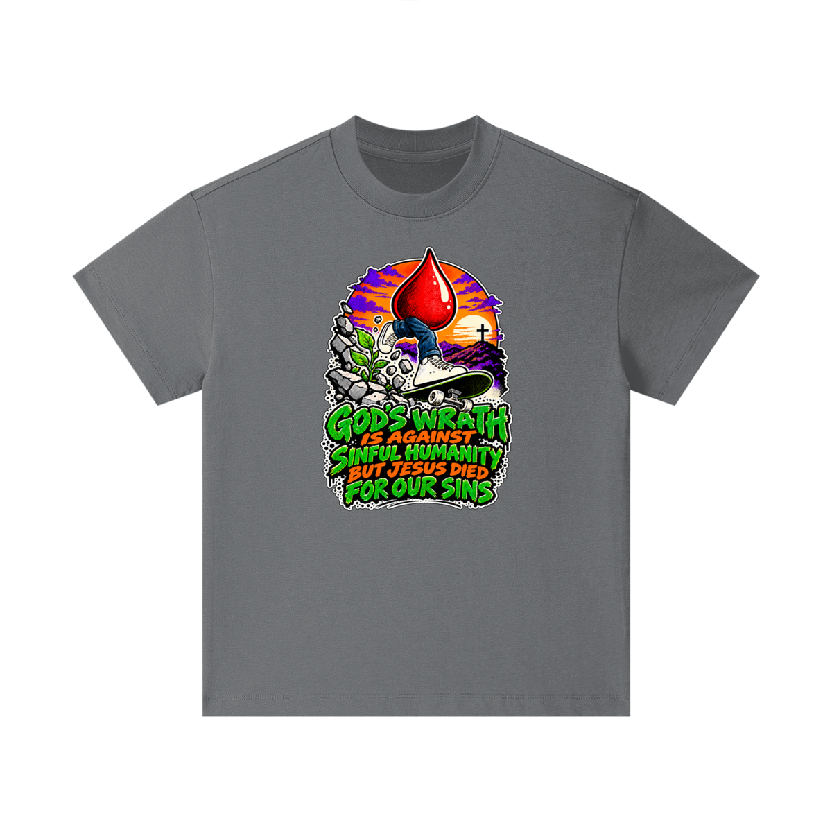 GOD'S WRATH IS AGAINST SINFUL HUMANITY BUT JESUS DIED FOR OUR SINS Kids T-Shirt