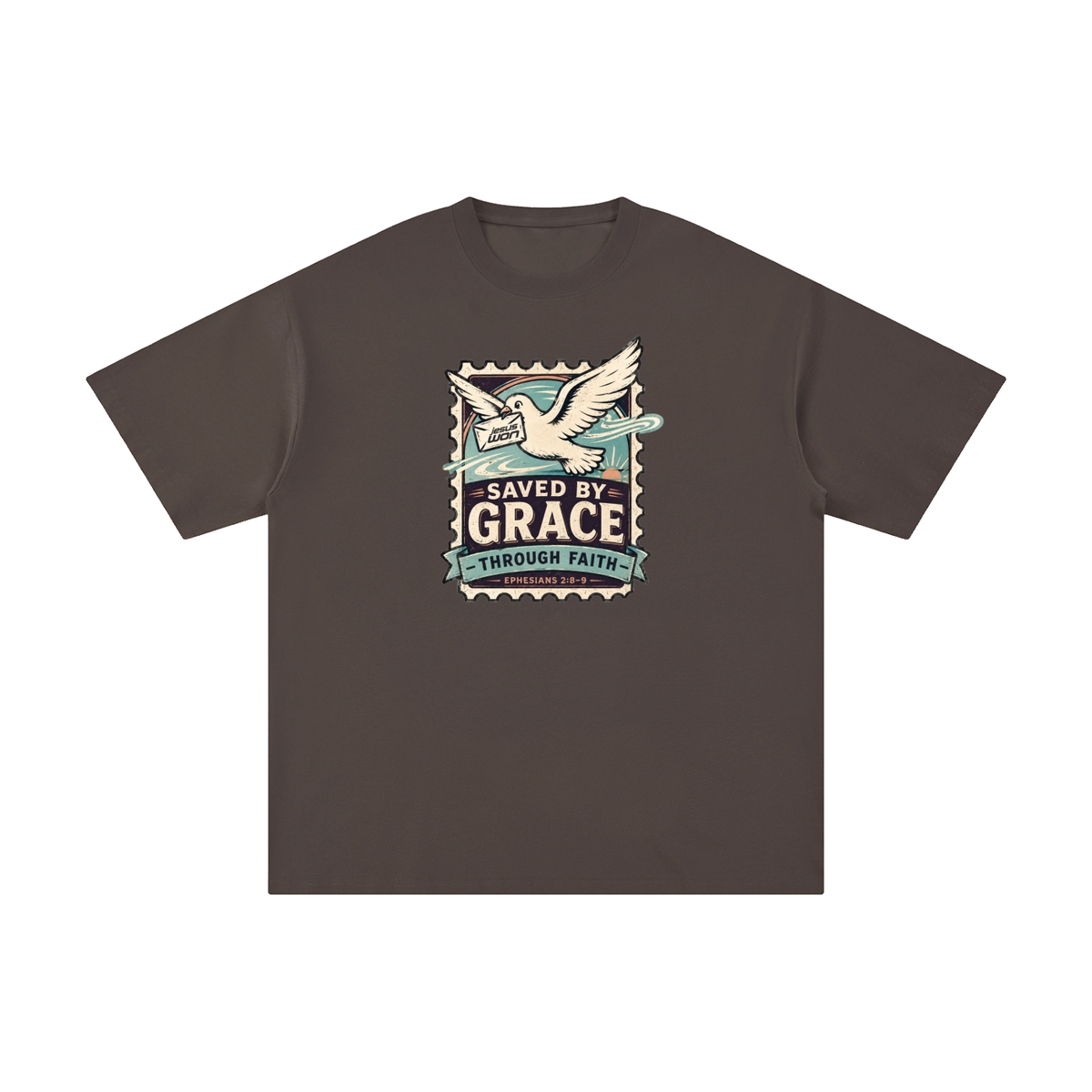 SAVED BY GRACE -THROUGH FAITH- - EPHESIANS 2:8-9 - T-Shirt