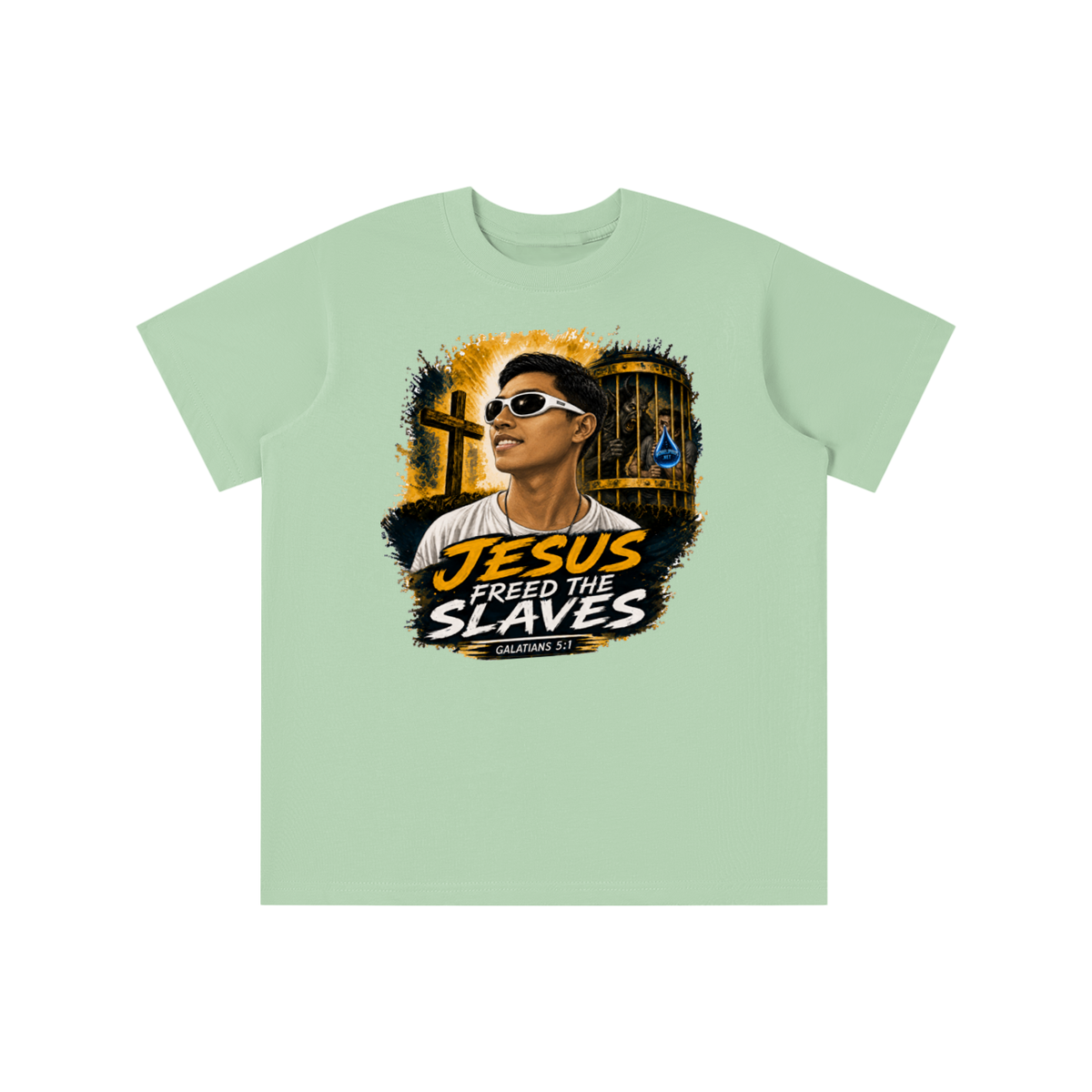 Jesus freed the slaves youth T-shirt