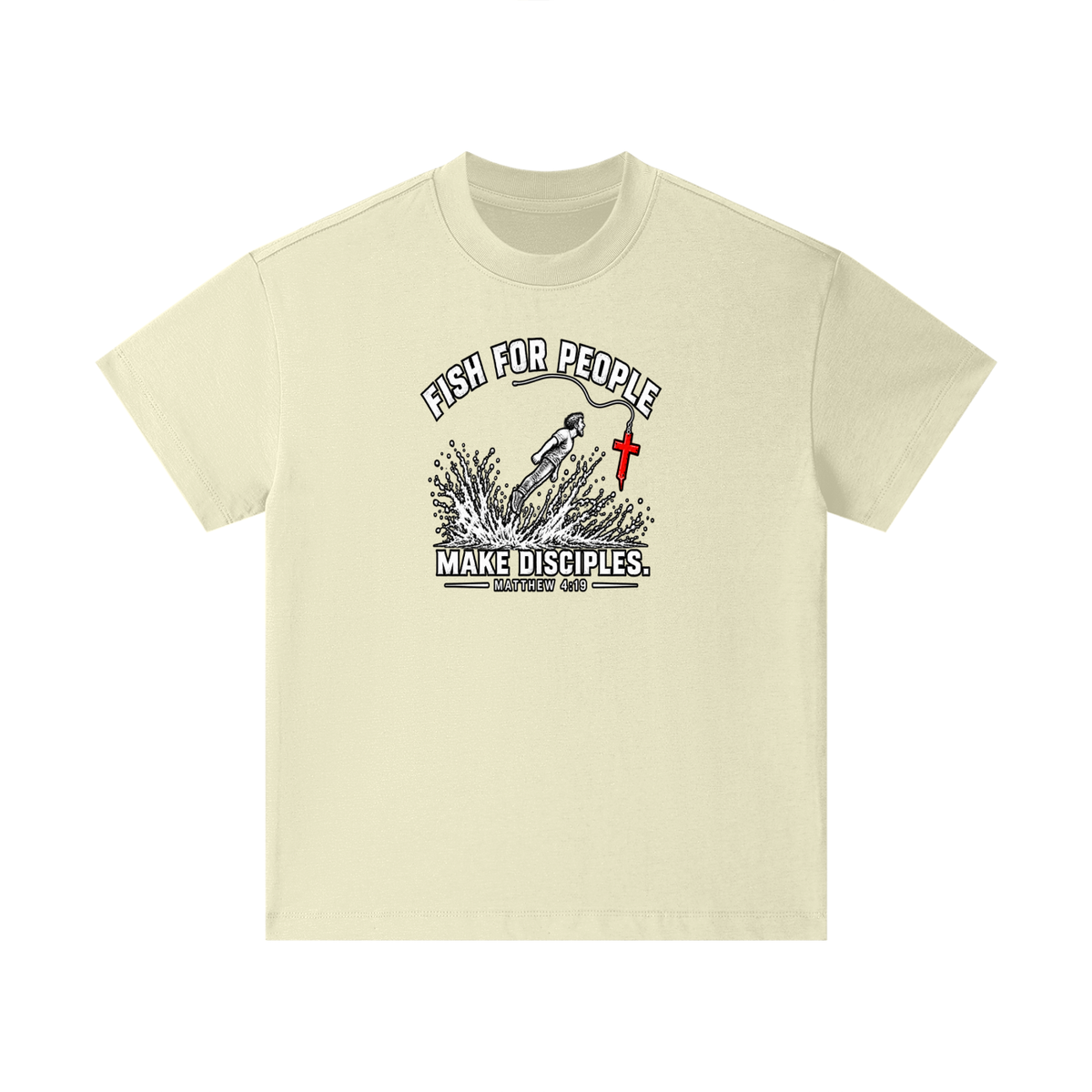 FISH FOR PEOPLE MAKE DISCIPLES. - MATTHEW 4:19 - Kids T-Shirt