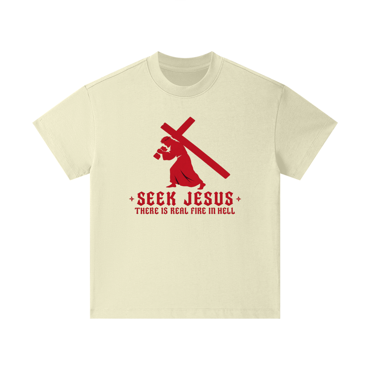 SEEK JESUS THERE IS REAL FIRE IN HELL Kids T-Shirt