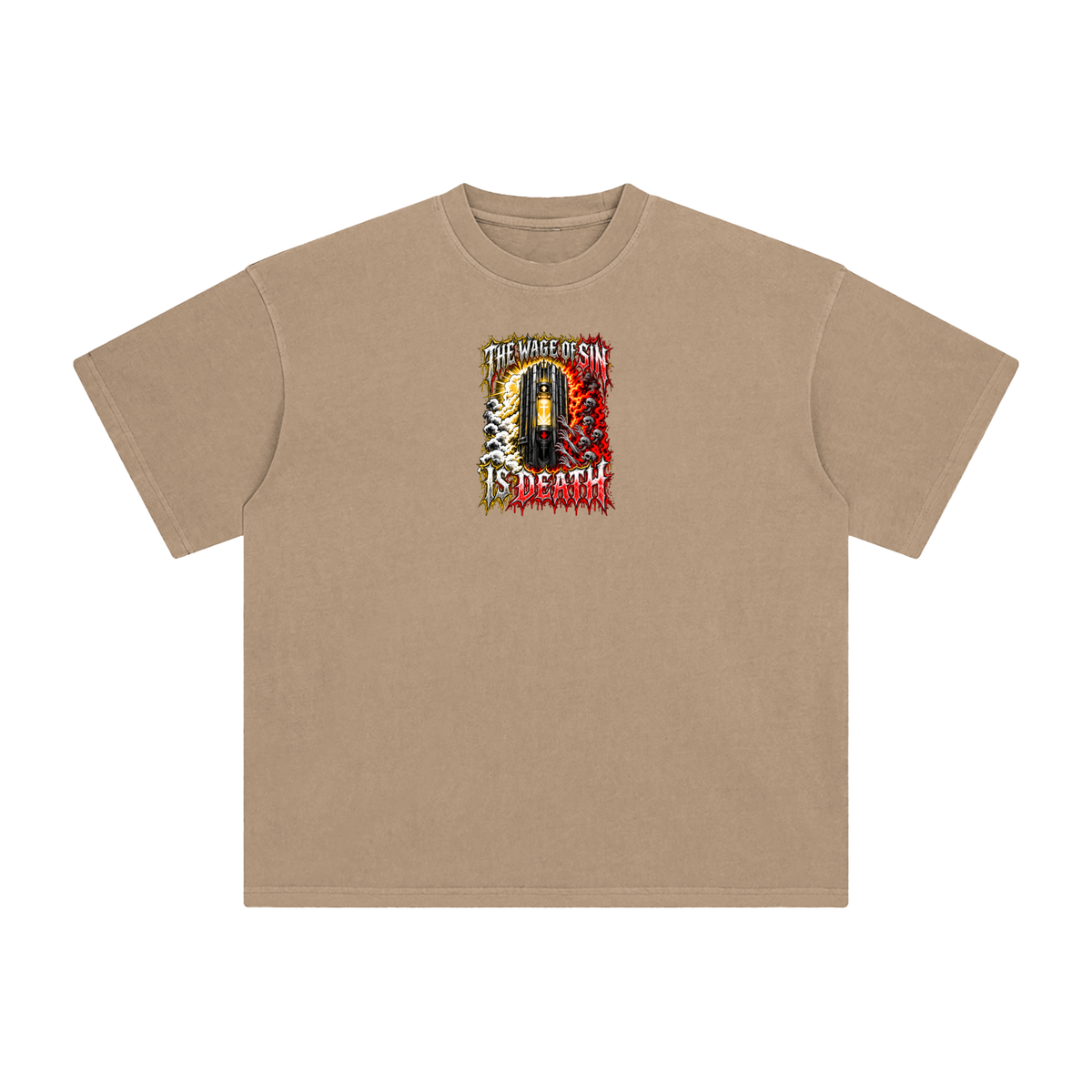 THE WAGE OF SIN IS DEATH WORKOUT YOUR SALVATION WITH FEAR & TREMBLING T-Shirt