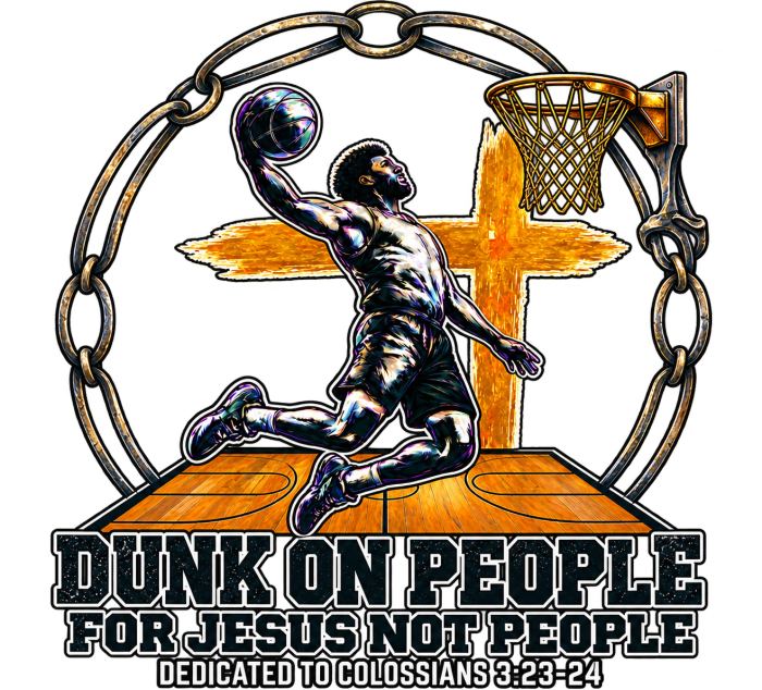 DUNK ON PEOPLE FOR JESUS NOT PEOPLE DEDICATED TO COLOSSIANS 3:23-24 Kids T-Shirt