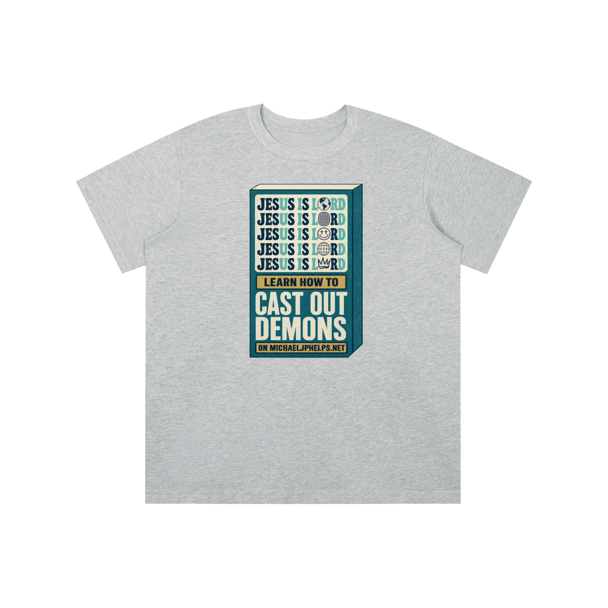 Jesus is Lord 5x Learn how to cast out demons on MICHAELJPHELPS.NET youth T-shirt