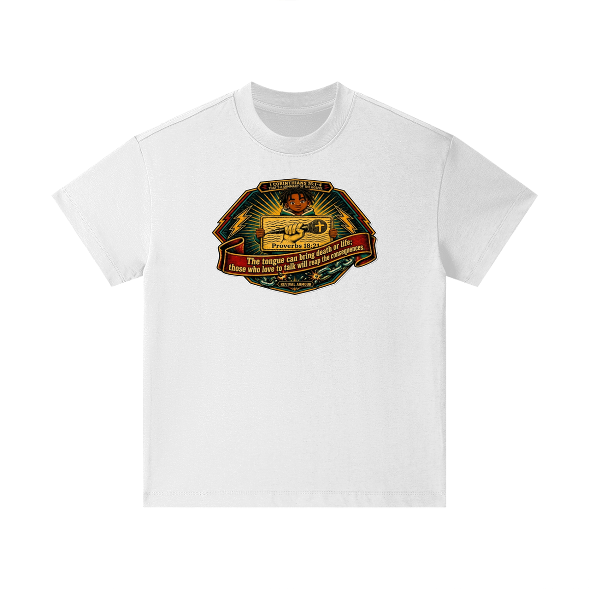 PROVERBS 18:21 NLT Kids T-Shirt