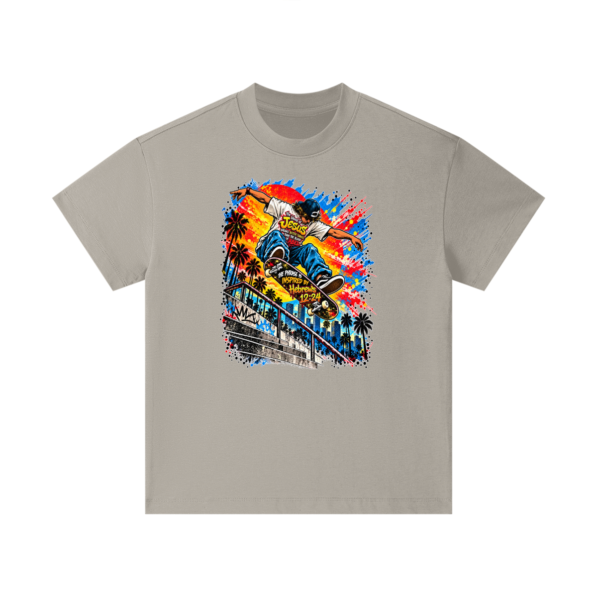 the blood of Jesus speaks better things than the blood of Abel the phrase is inspired by HEBREWS 12:24 skater Kids T-Shirt