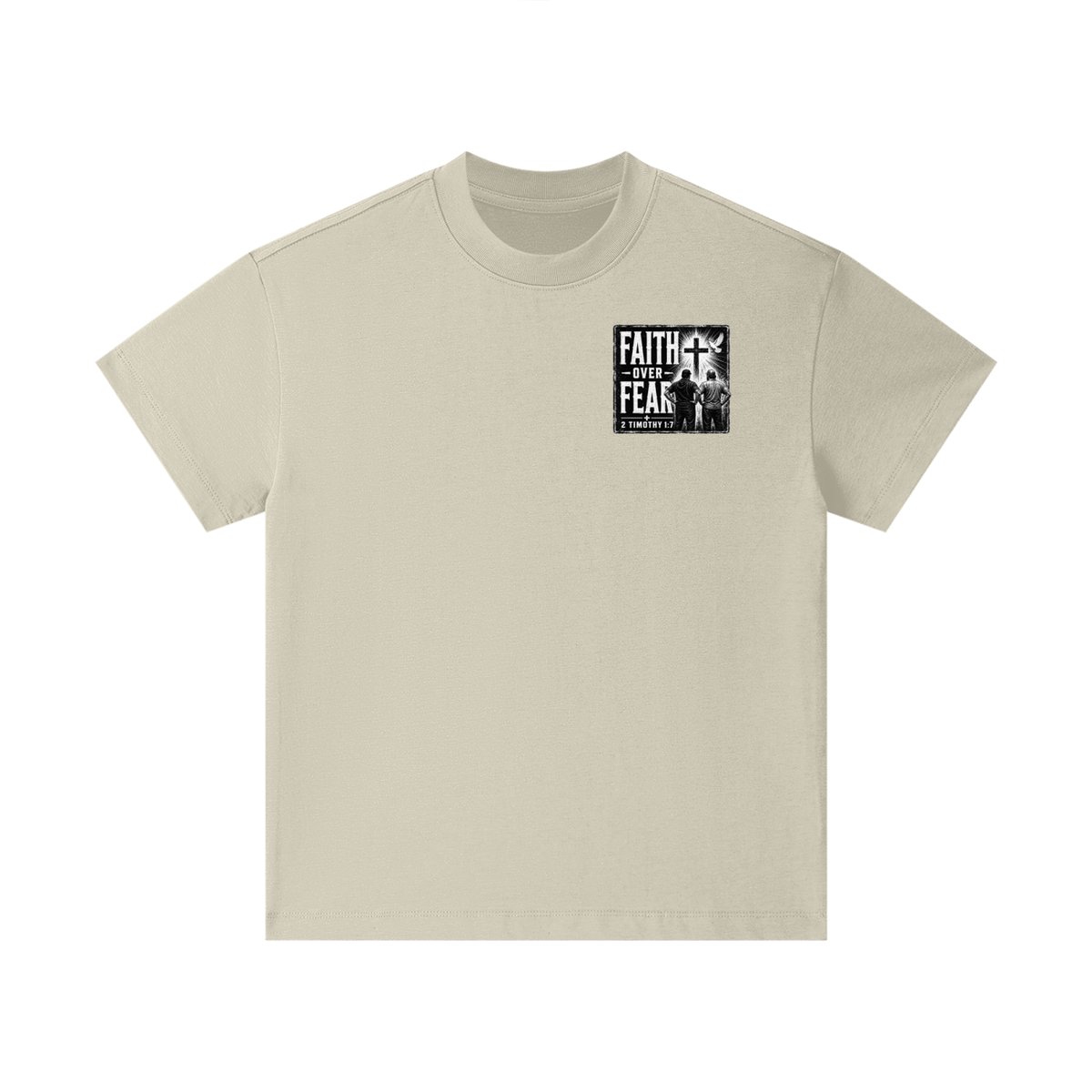 FAITH OVER FEAR + 2 TIMOTHY 1:7 Kids T-Shirt