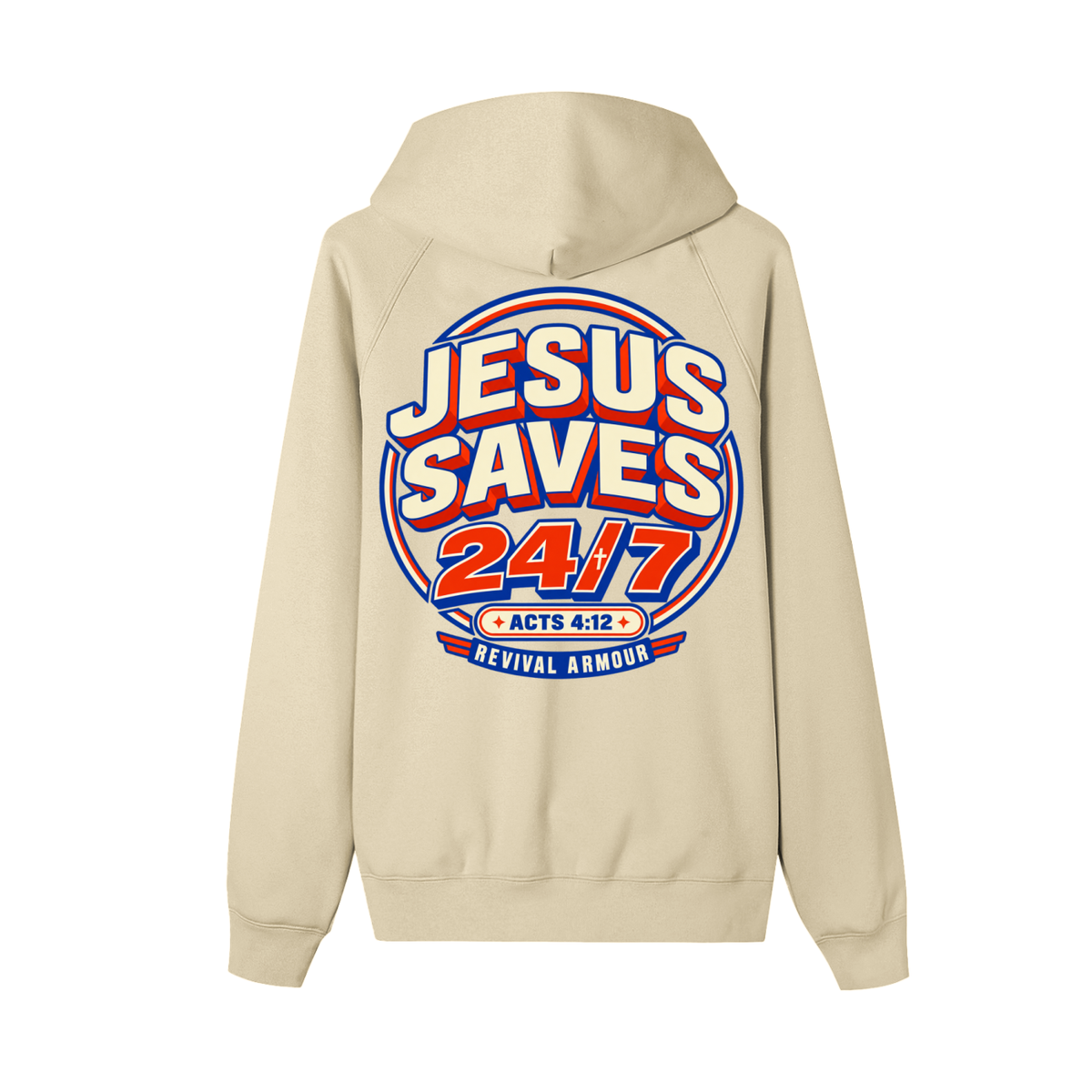 Jesus saves 24/7 Zip-up Fleece Hoodie Jacket