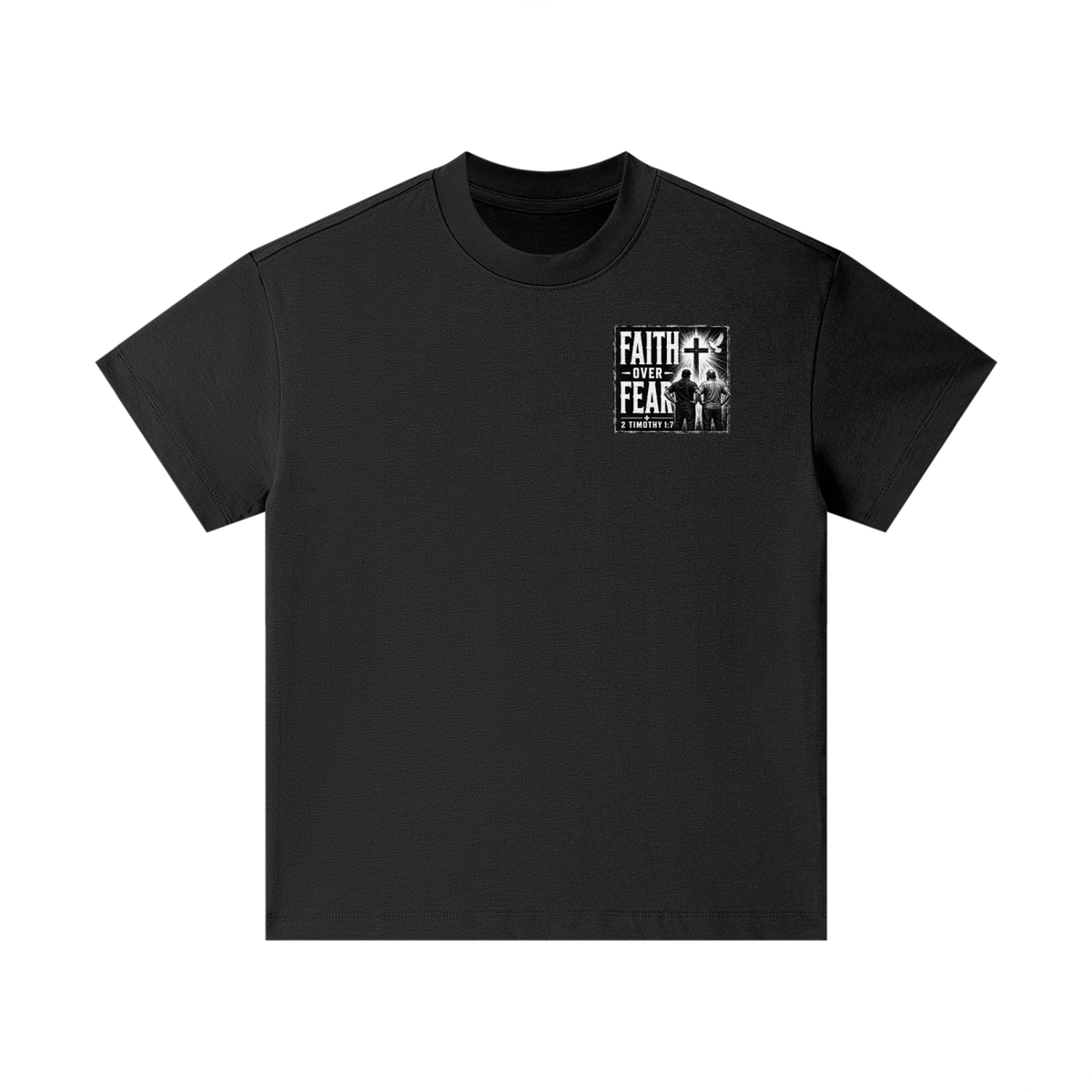 FAITH OVER FEAR + 2 TIMOTHY 1:7 Kids T-Shirt