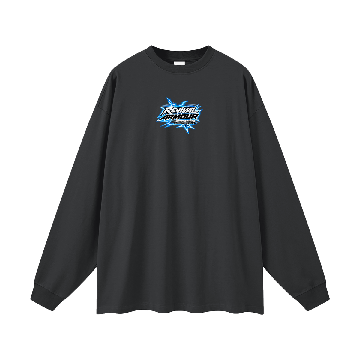 REVIVAL ARMOUR JESUS SAVES -1 CORINTHIANS 15:1-4- Long Sleeve T-Shirt