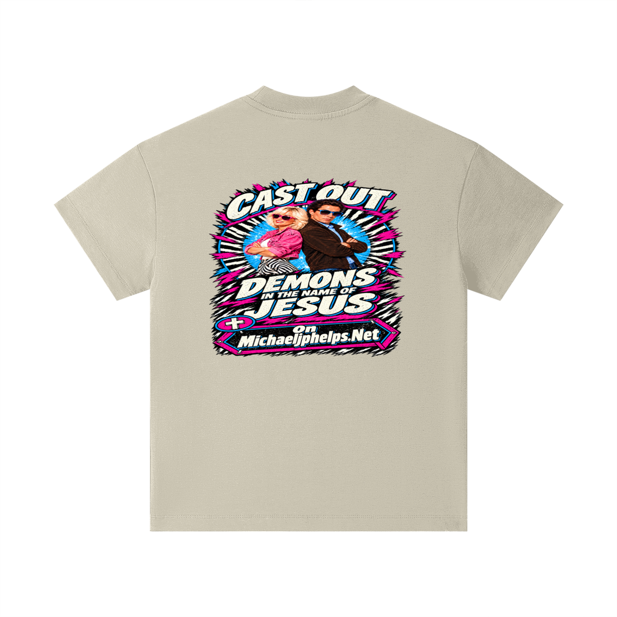 Cast out demons in the name of Jesus on Michaeljphelps.Net Kids T-Shirt