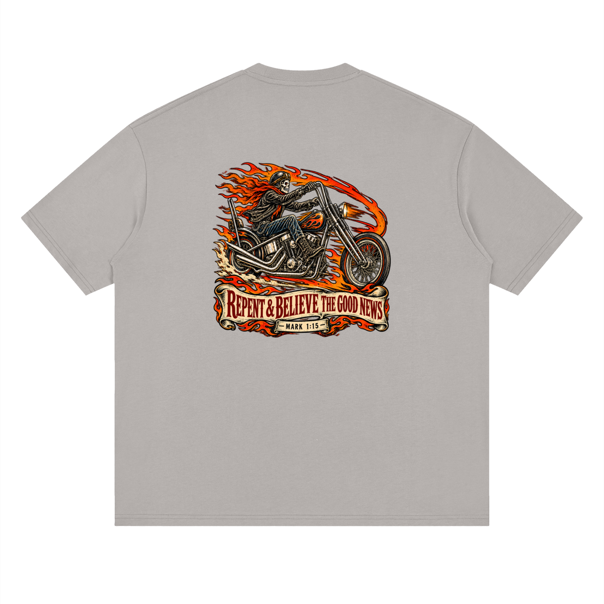 JESUS SAVES REPENT & BELIEVE THE GOOD NEWS - MARK 1:15 - T-Shirt