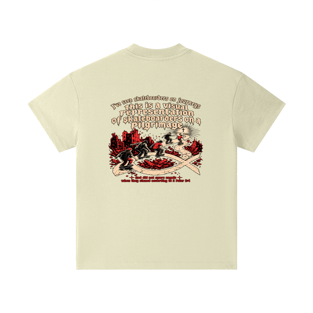skateboarders on a pilgrimage Kids T-Shirt