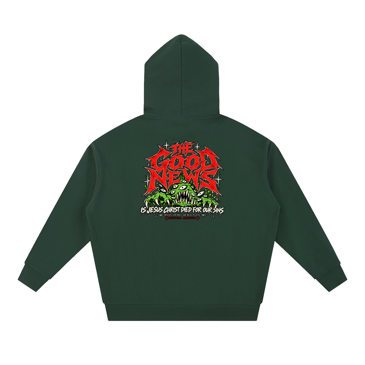 ACCORDING TO 1 CORINTHIANS 15:1-4 NLT THE GOOD NEWS IS JESUS CHRIST DIED FOR OUR SINS HEAVEN AND HELL ARE PLACES Hoodie