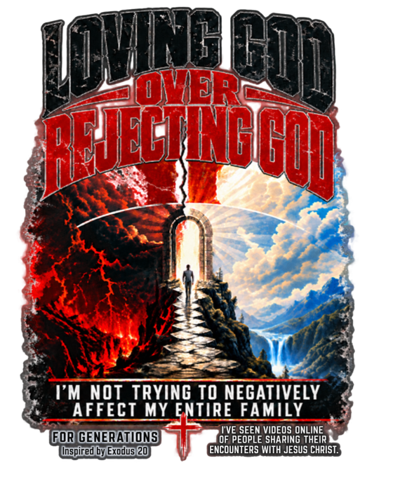 LOVING GOD OVER REJECTING GOD I'M NOT TRYING TO NEGATIVELY AFFECT MY ENTIRE FAMILY FOR GENERATIONS Inspired by Exodus 20 Kids T-Shirt