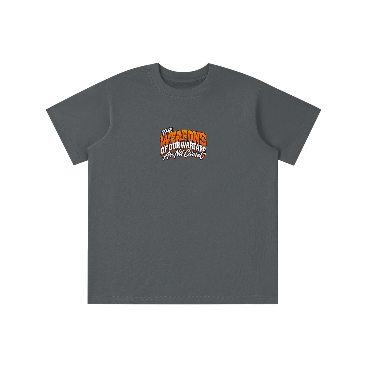 THE WEAPONS OF OUR WARFARE ARE NOT CARNAL HE IS COMMANDING EVIL SPIRITS TO LEAVE IN THE NAME OF JESUS - LUKE 10:19 - youth T-shirt