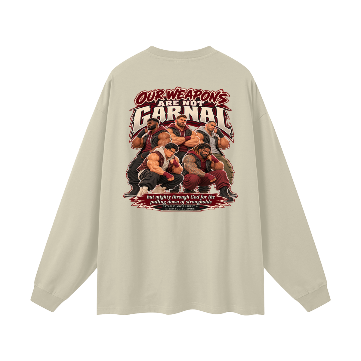 HUMANS ARE STUPID (Jeremiah 4:22) OUR WEAPONS ARE NOT CARNAL but mighty through God for the pulling down of strongholds SATAN IS MOST LIKELY A DISEMBODIED SPIRIT Long Sleeve T-Shirt