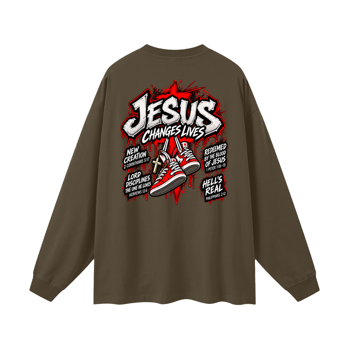 JESUS CHANGES LIVES Long Sleeve T-Shirt