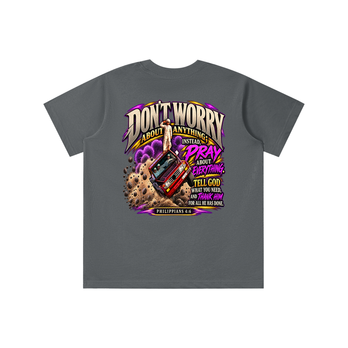PHILIPPIANS 4:6 NLT youth T-shirt