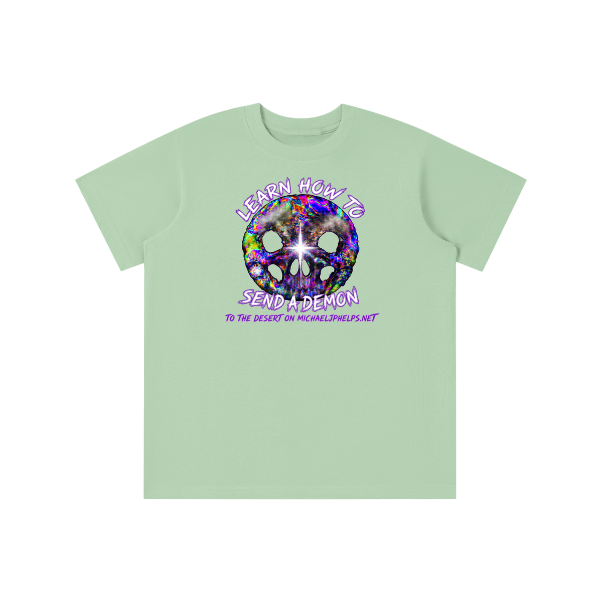 LEARN HOW TO SEND A DEMON TO THE DESERT ON MICHAELJPHELPS.NET youth T-shirt