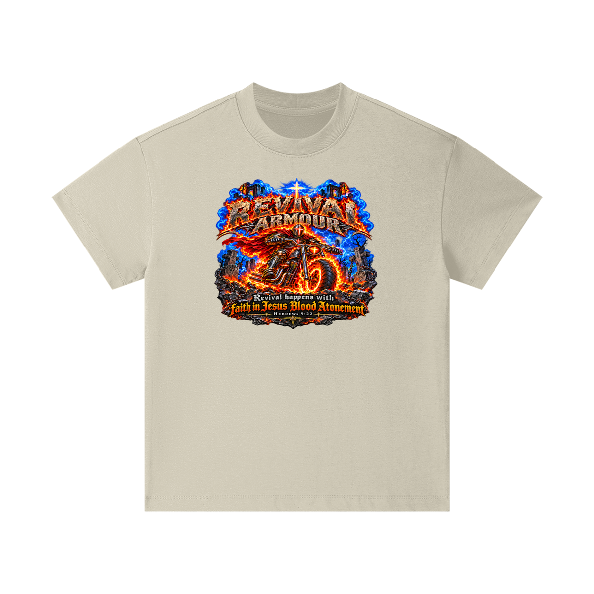 REVIVAL ARMOUR REVIVAL HAPPENS WITH FAITH IN JESUS BLOOD ATONEMENT - HEBREWS 9:22 - Kids T-Shirt