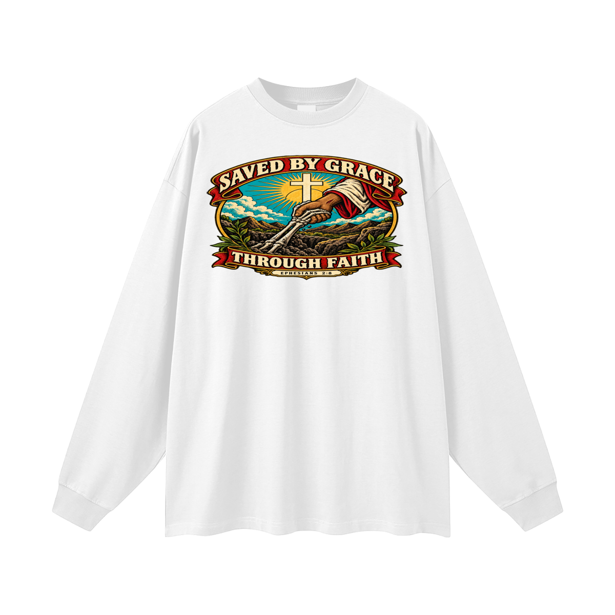 Saved by Grace through Faith Long Sleeve T-Shirt