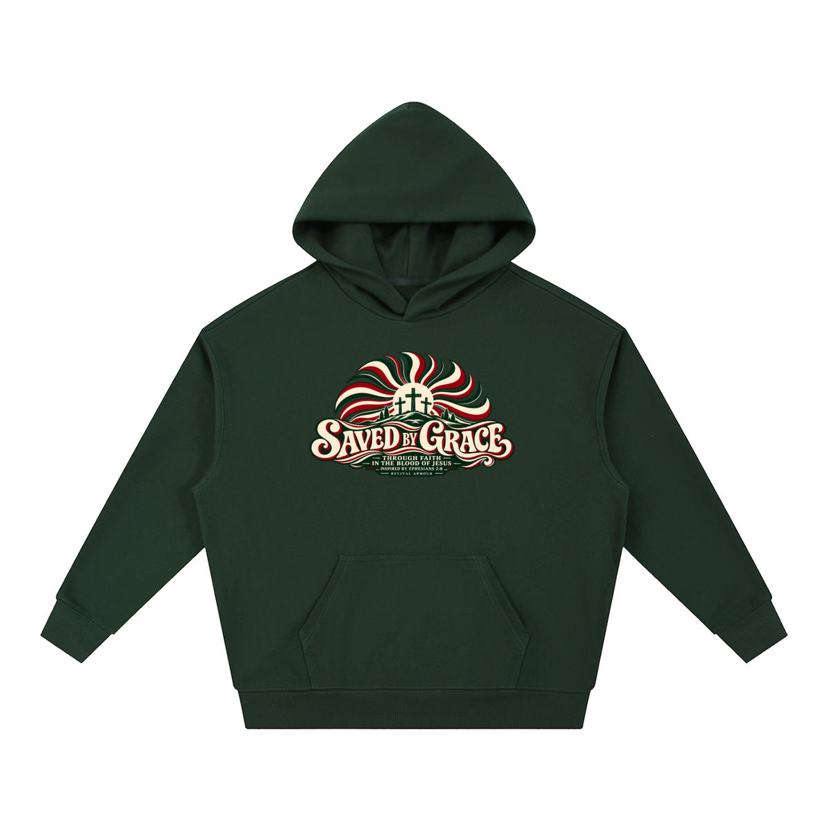 SAVED BY GRACE THROUGH FAITH IN THE BLOOD OF JESUS INSPIRED BY EPHESIANS 2:8 Hoodie