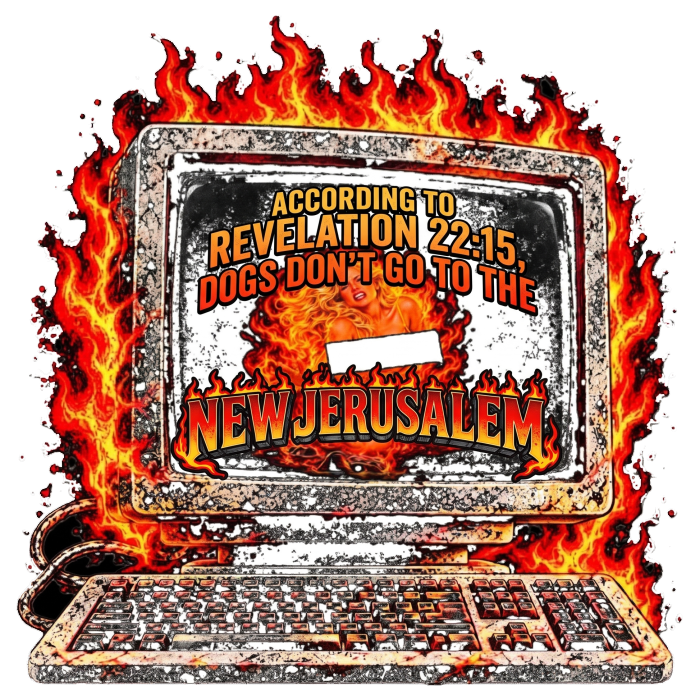 ACCORDING TO REVELATION 22:15, DOGS DON'T GO TO THE NEW JERUSALEM Kids T-Shirt