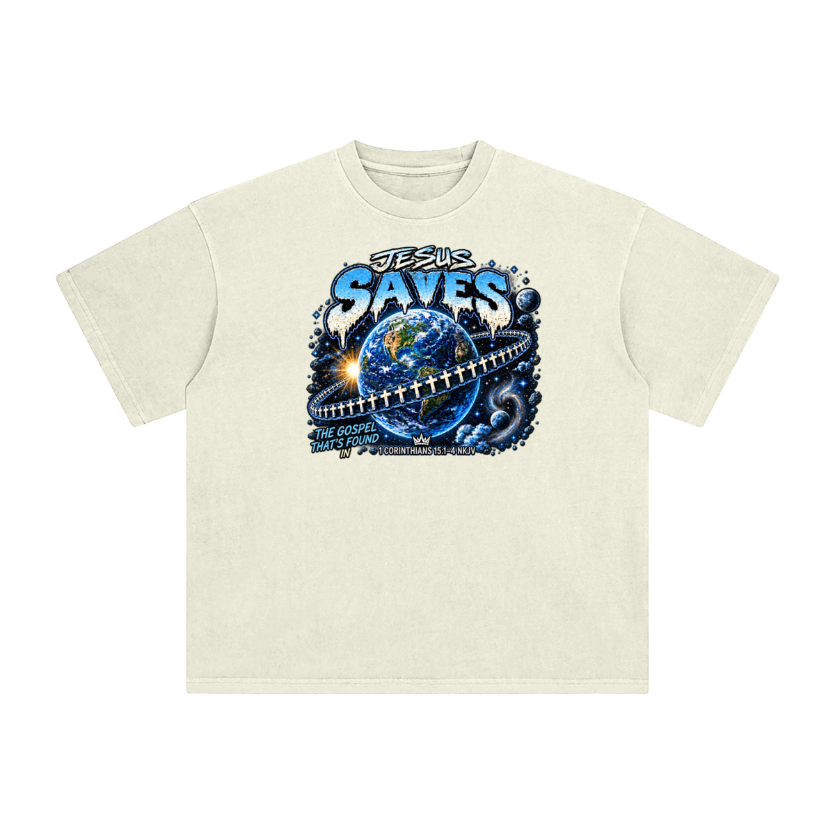 JESUS SAVES THE GOSPEL THAT'S FOUND IN 1 CORINTHIANS 15:1-4 NKJV T-Shirt