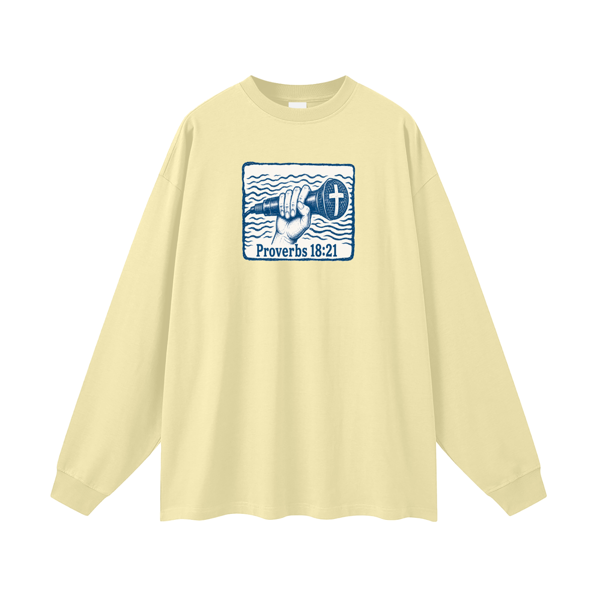 Proverbs 18:21 mic Long Sleeve T-Shirt