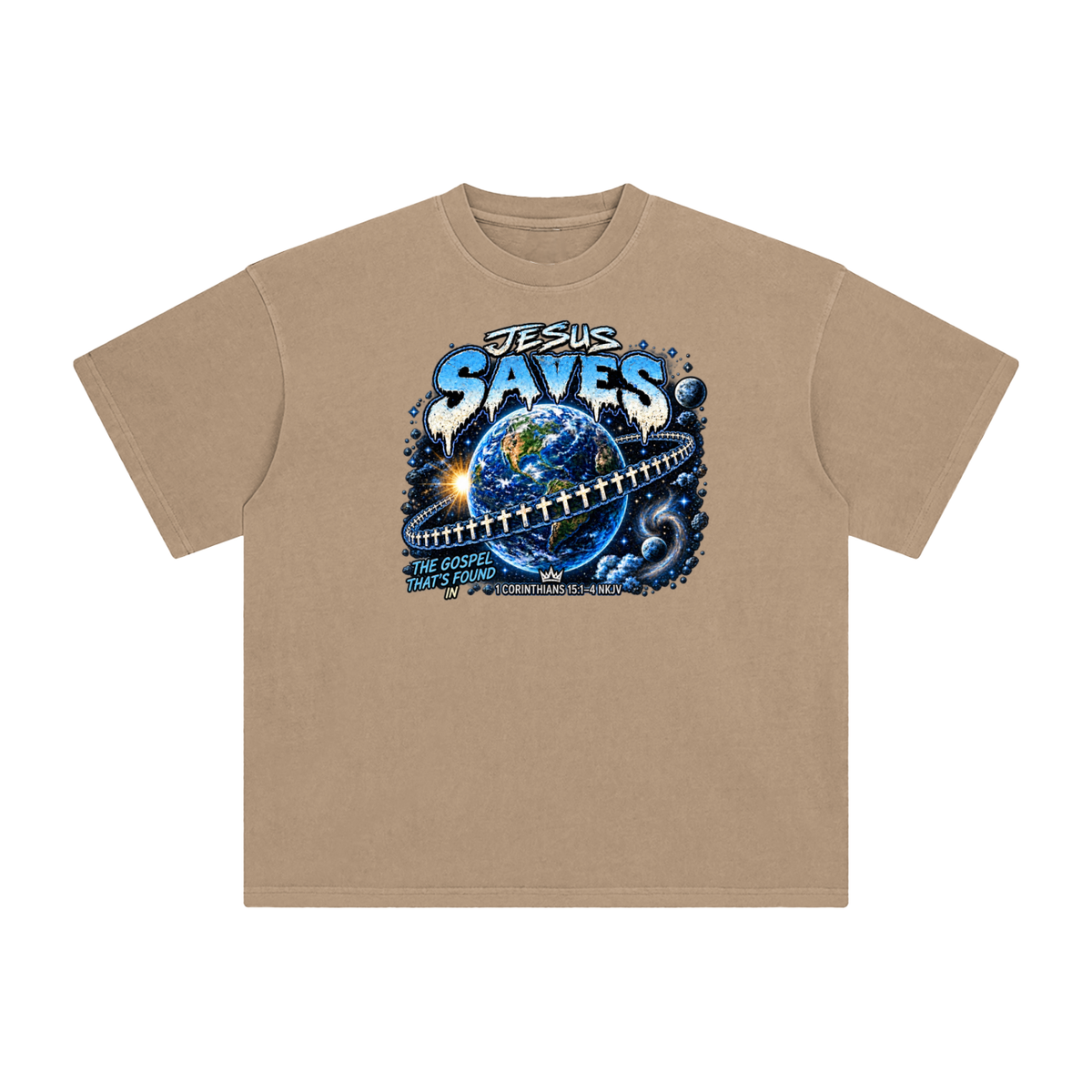 JESUS SAVES THE GOSPEL THAT'S FOUND IN 1 CORINTHIANS 15:1-4 NKJV T-Shirt
