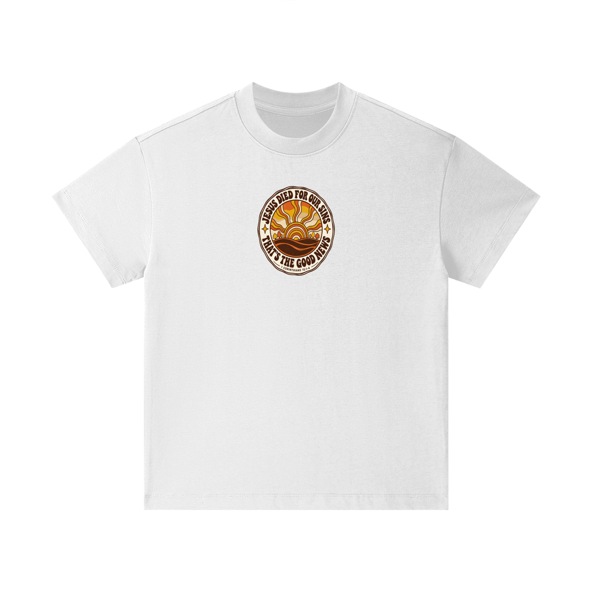 JESUS DIED FOR OUR SINS THAT'S THE GOOD NEWS 1 CORTHIANS 15:1-4 Kids T-Shirt