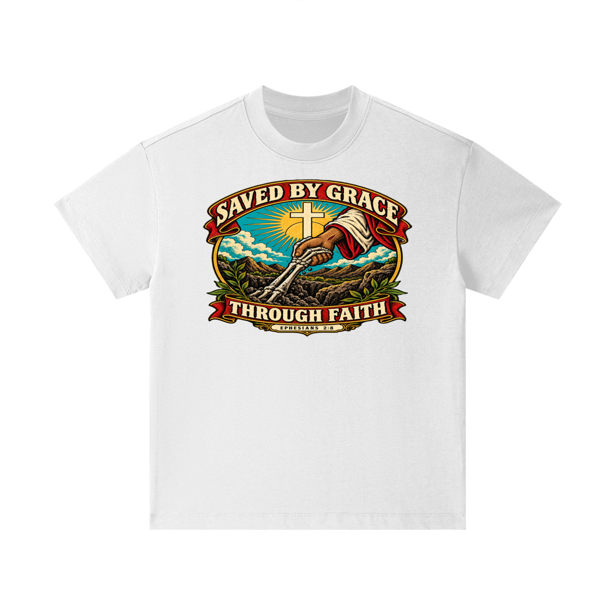 Saved by Grace through Faith Kids T-Shirt