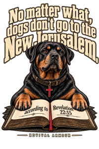 No matter what, dogs don't go to the New Jerusalem according to Revelation 22:15 Hoodie