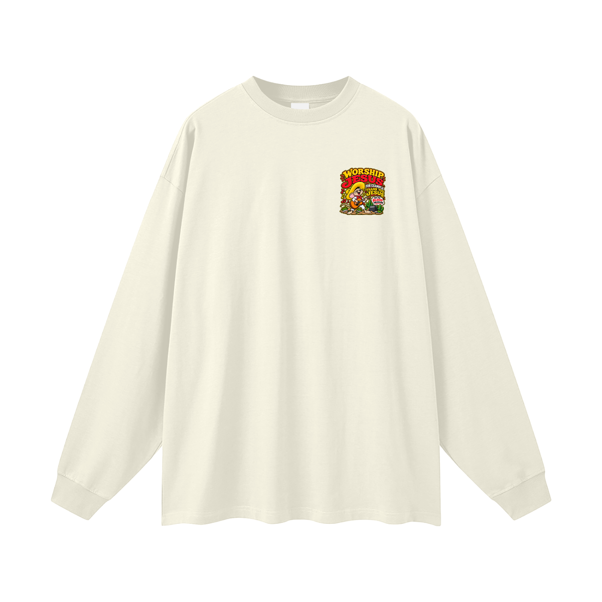 WORSHIP JESUS FOR EXAMPLE THANK YOU JESUS FOR THE BLOOD HALLELUJAH Long Sleeve T-Shirt