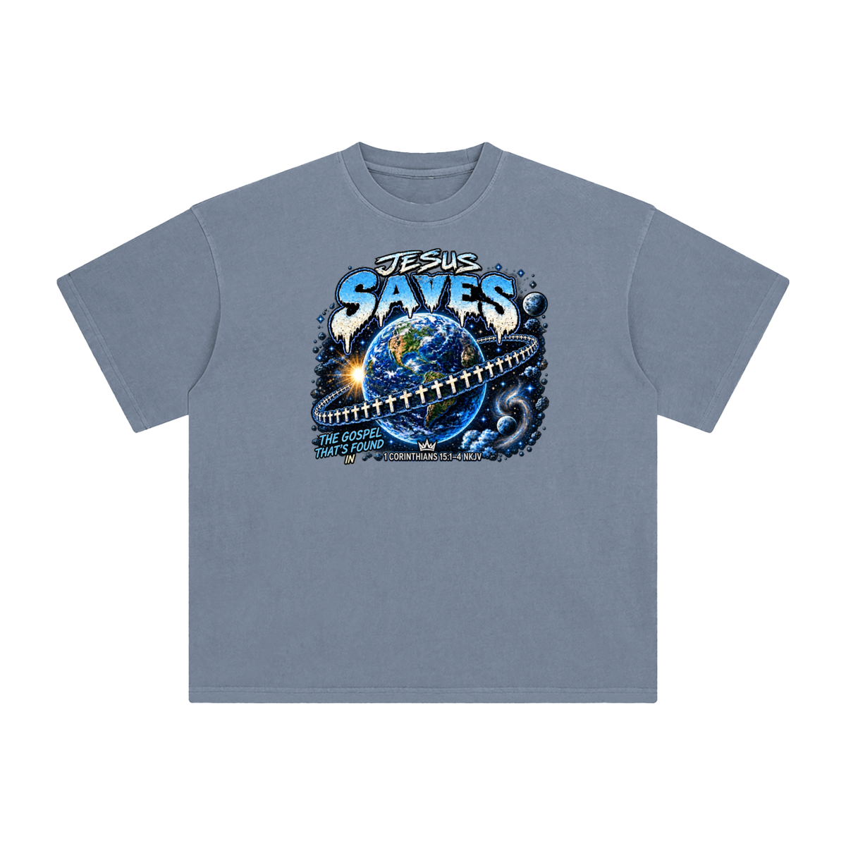JESUS SAVES THE GOSPEL THAT'S FOUND IN 1 CORINTHIANS 15:1-4 NKJV T-Shirt