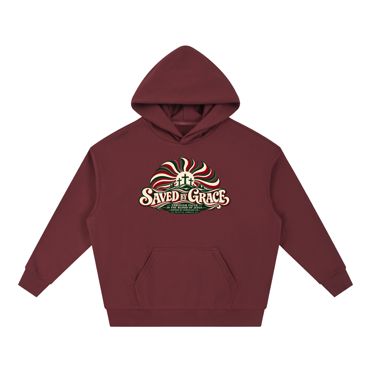 SAVED BY GRACE THROUGH FAITH IN THE BLOOD OF JESUS INSPIRED BY EPHESIANS 2:8 Hoodie