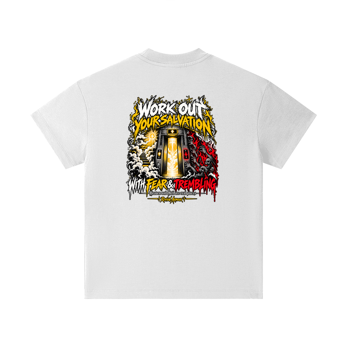 THE WAGE OF SIN IS DEATH WORKOUT YOUR SALVATION WITH FEAR & TREMBLING Kids T-Shirt
