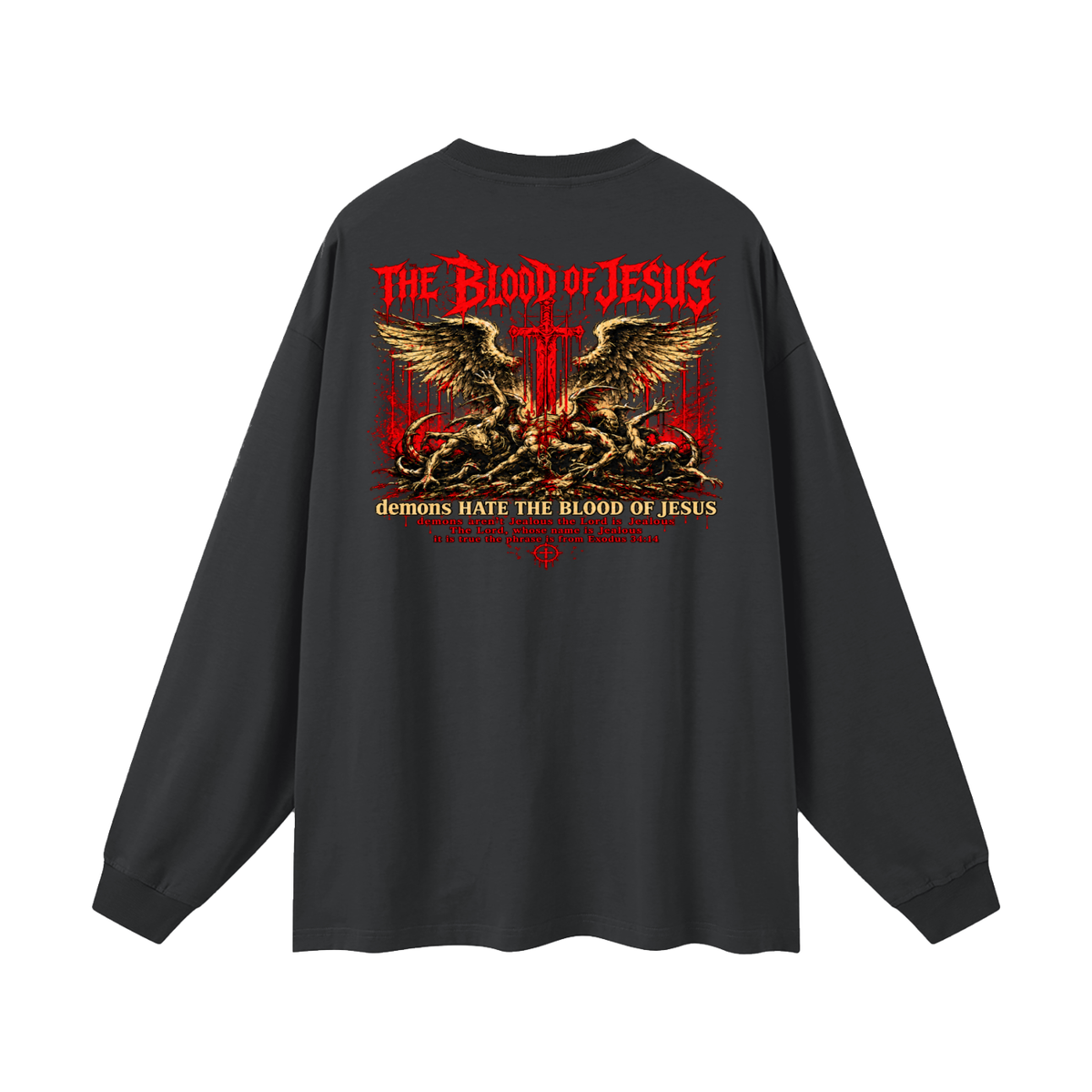 THE LORD'S NAME IS Jealous The phrase is from Exodus 34:14 Long Sleeve T-Shirt