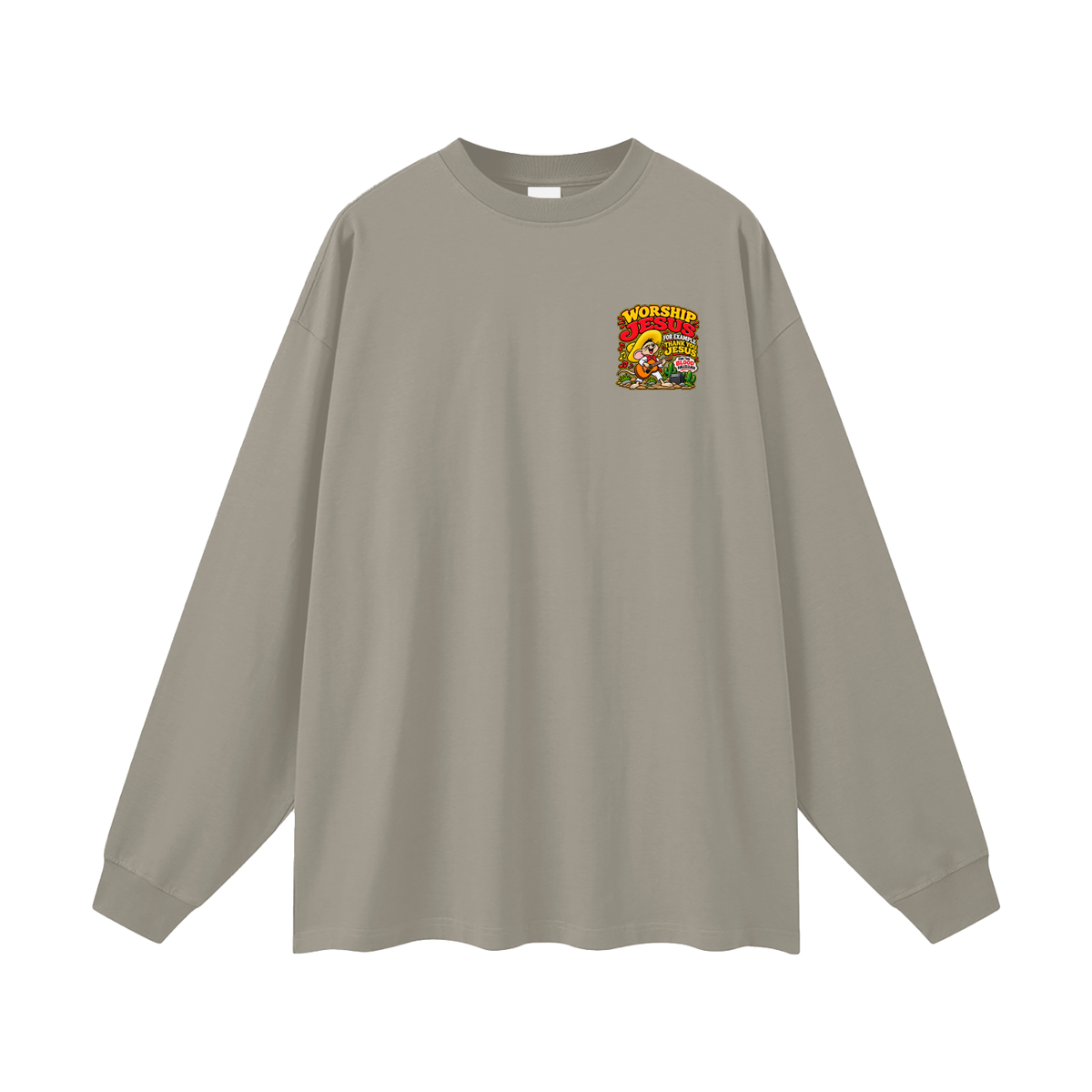 WORSHIP JESUS FOR EXAMPLE THANK YOU JESUS FOR THE BLOOD HALLELUJAH Long Sleeve T-Shirt